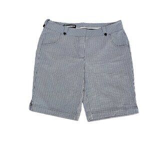 Sunice Womens Golf Shorts - Size 10 Black & White Geometric Print